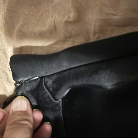 Zara Black Straight Leg Pants with High-Waisted Tie Design medium - Picture 9 of 11